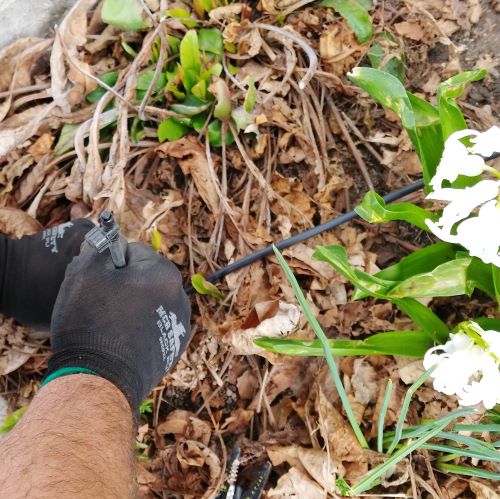 Pressing emitter into ground