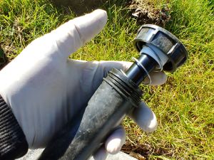 Remove the sprinkler guts from a new sprinkler head