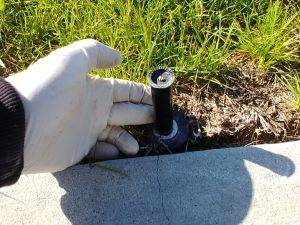 Holding the sprinkler head shaft up