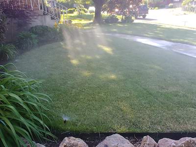 Testing the sprinkler zone after nozzle replacement