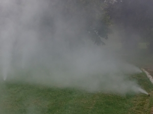 Blowing out a sprinkler system