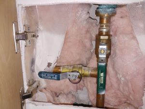 Ball valve in a basement