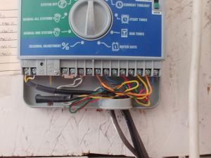 Sprinkler timer and wiring